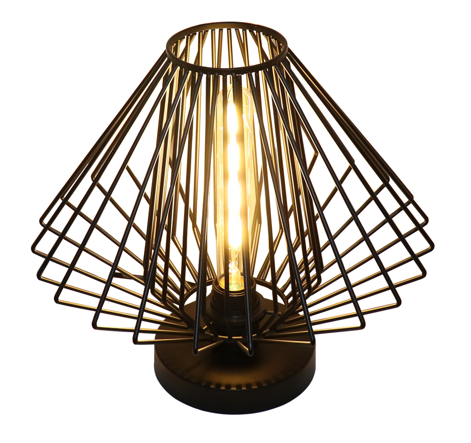 TAFELLAMP '' LAXOS '' 1 LICHTS DE LUXE  ZWART   350     ART NR 23403565/