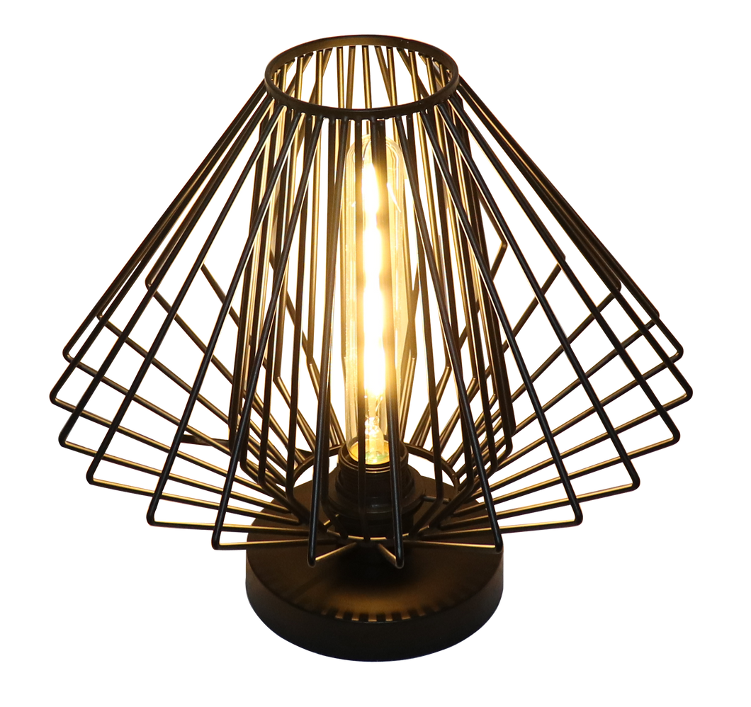 TAFELLAMP '' LAXOS '' 1 LICHTS DE LUXE  ZWART   350     ART NR 23403565/