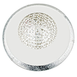 PLAFONIERE  1-LICHTS  "' HANA 40 ''  CHROOM/WIT/ZILVER  ART NR: 23408182/
