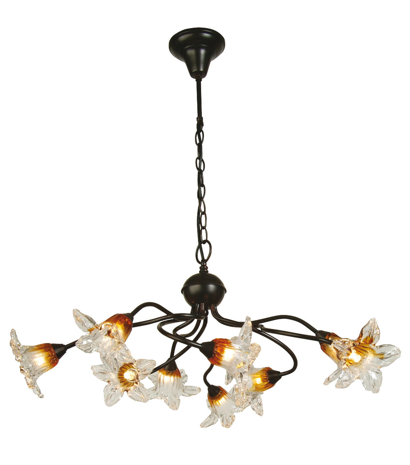 HANGLAMP  9-LICHTS  "' BOGON '' ROEST  ART NR: 23416036/