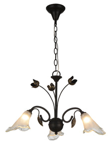 HANGLAMP 3-LICHTS  "'NONO ''  ROEST/WIT  ART NR: 23416134/