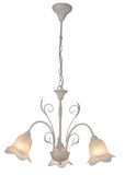 HANGLAMP 3-LICHTS  "' BORYO '' ANTIEK/WIT  ART NR: 23416154/