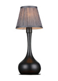 TAFELLAMP 1-LICHTS  "' COROLA '' ZWAR/GRIJS  ART NR: 23416163/