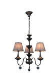 HANGLAMP 3-LICHTS  "' COROLA '' ZWART GRIJS  ART NR: 23416164/