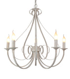 KROONLUCHTER ""BARQUIS"" 5 LICHTS ANTIEK WIT  ART NR: 23416175/