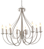 KROONLUCHTER ""BARQUIS"" 8 LICHTS ANTIEK WIT  ART NR: 23416176/