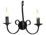 WANDLICHT ""BARQUIS"" 2 LICHTS ZWART  ART NR: 23416181/