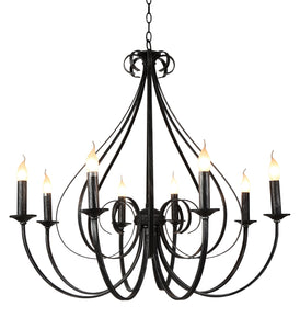 KROONLUCHTER ""BARQUIS"" 8 LICHTS ZWART  ART NR: 23416186/