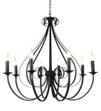 KROONLUCHTER ""BARQUIS"" 8 LICHTS ZWART  ART NR: 23416186/