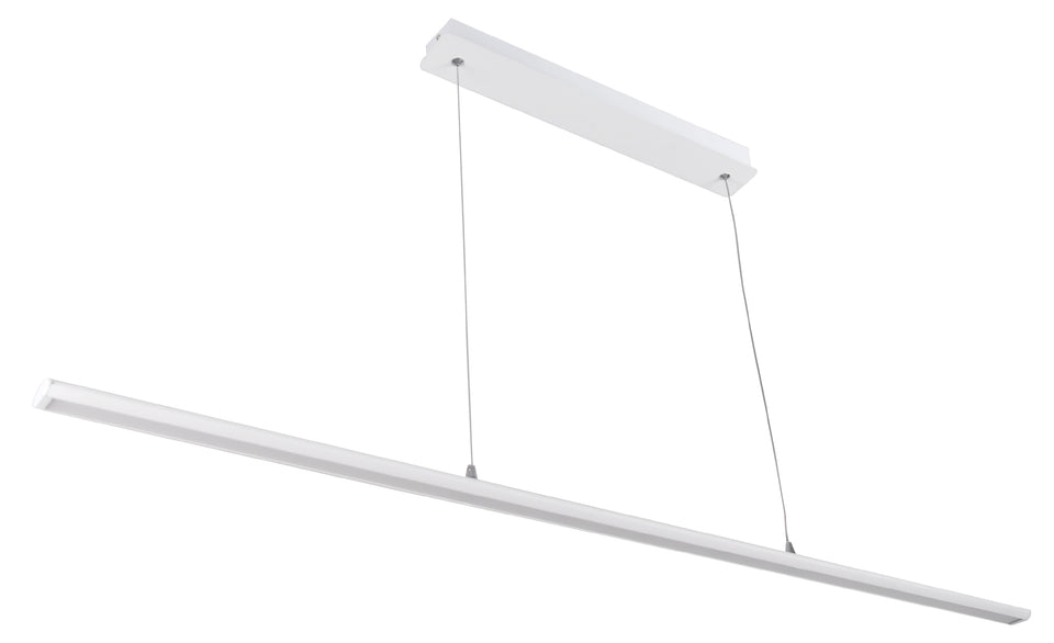 MODERNE PENDELLAMP "" NINO "" 1200MM 1 LICHTS LED BUIS  MAT/ WIT  ART NR: 23418120/