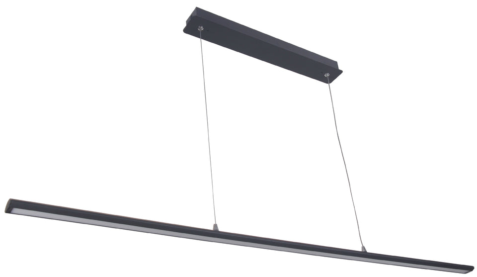 MODERNE PENDELLAMP ""NINO "" 1200MM   1 LICHTS LED BUIS  MAT/ ZWART  ART NR: 23418125/