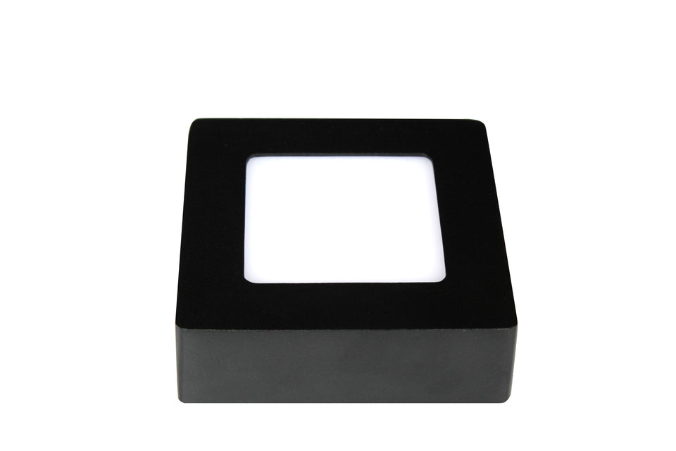 PLAFOND SPOT ""LUKE"" 1 LICHTS VIERKANT  120  ZWART  ART NR: 23422115/