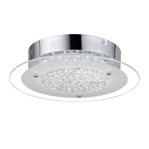 PLAFONIERE  1-LICHTS  ROND "' ARAL KRISTAL "" 360  CHROOM ART NR: 23423105/