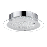 PLAFONIERE  1-LICHTS  ROND "' ARAL KRISTAL "" 360  CHROOM ART NR: 23423105/