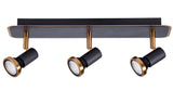 """MIBIT '''" SPOT LED 3 LICHTS ZWART/BRONS  ART NR 23427067/