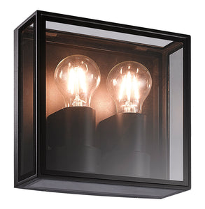 OUTDOOR WANDSPOT  2 LICHTS ""SELSO""  ZWART  ART NR: 23429071/