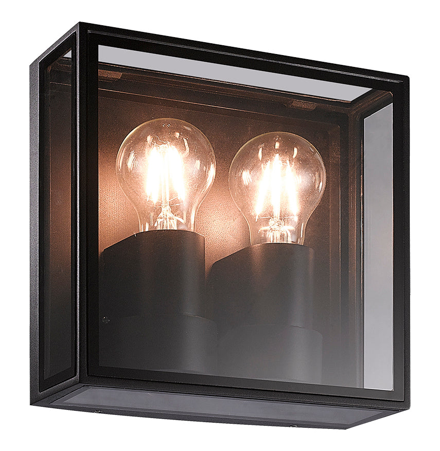 OUTDOOR WANDSPOT  2 LICHTS ""SELSO""  ZWART  ART NR: 23429071/
