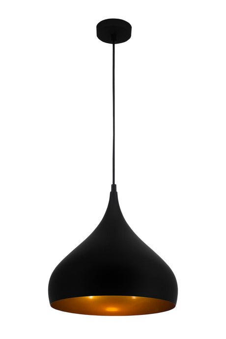 BONIN HANGLAMP DE LUXE  MAT/ZWART/GOUD     32     ART NR 23432011/