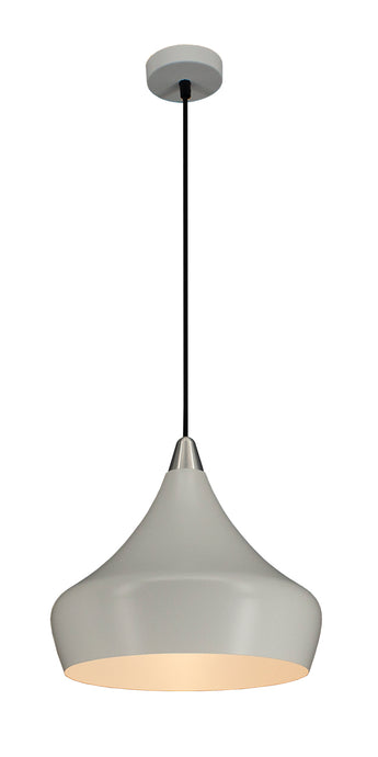 VARA HANGLAMP DE LUXE  MAT/WIT OPZETSTUK ZILVER  ART NR 23432110/