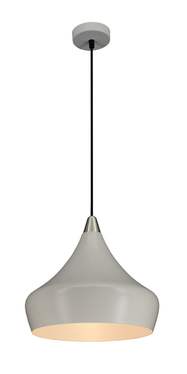 VARA HANGLAMP DE LUXE  MAT/WIT OPZETSTUK ZILVER  ART NR 23432110/