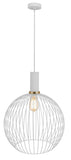 HANGLAMP KONAH 1 LICHTS DE LUXE WIT     ART NR 23432132/