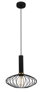 HANGLAMP KONAH 1 LICHTS DE LUXE ZWART     ART NR 23432135/