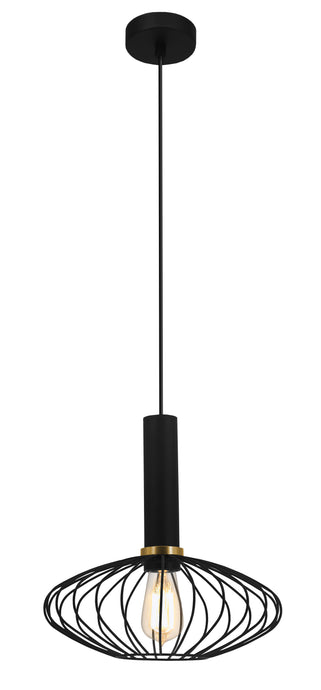 HANGLAMP KONAH 1 LICHTS DE LUXE ZWART     ART NR 23432135/