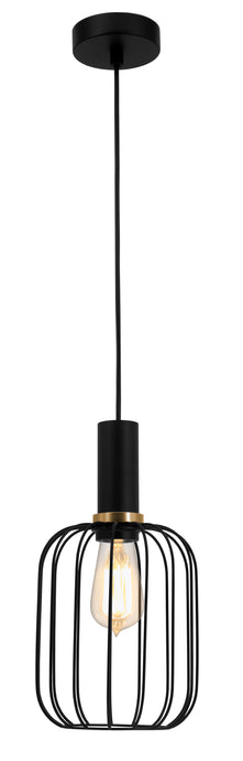 HANGLAMP KONAH 1 LICHTS DE LUXE ZWART      ART NR 23432139/