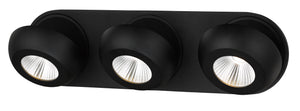 "" BOLEO  ""SPOT LED 3 LICHTS MAT ZWART  ART NR 23433003/
