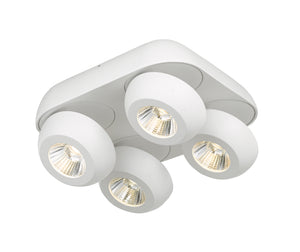 "" BOLEO ""SPOT LED 4 LICHTS PLAAT MAT WIT  ART NR 23433015/