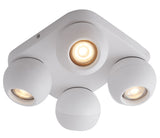 "" RITON '''" SPOT LED 4 LICHTS VIERKANT MAT WIT  ART NR 23433024/