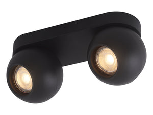 """ RITON '''" SPOT LED 2 LICHTS MAT ZWART  ART NR 23433032/