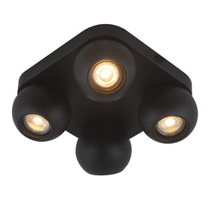 "" RITON '''" SPOT LED 4 LICHTS VIERKANT MAT ZWART  ART NR 23433034/