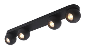 "" RITON '''" SPOT LED 4 LICHTS MAT ZWART  ART NR 23433035/