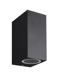 OUTDOOR WANDSPOT ""LUX"" 2 LICHTS  ZWART VIERKANT ART NR: 2343435/