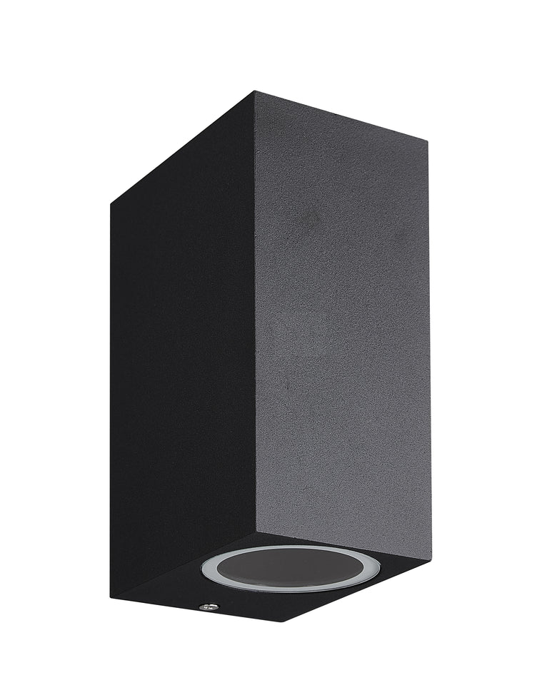 OUTDOOR WANDSPOT ""LUX"" 2 LICHTS  ZWART VIERKANT ART NR: 2343435/