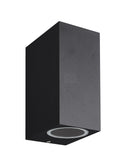 OUTDOOR WANDSPOT ""LUX"" 2 LICHTS  ZWART VIERKANT ART NR: 2343435/