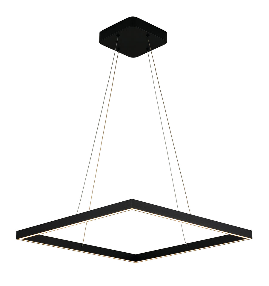 EXCLUSIEVE LED PENDELLAMP ""TURE"" ZWART  VIERKANT 600 ART NR: 23435045/