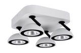LOOMI SPOT LED 4 LICHTS PLAAT MAT WIT  ART NR 24012493/