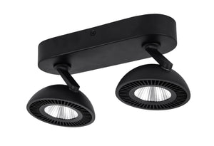 LOOMI SPOT LED 2 LICHTS MAT ZWART ART NR 24012501/