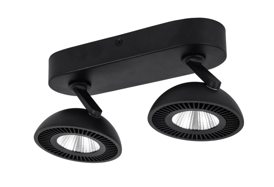 LOOMI SPOT LED 2 LICHTS MAT ZWART ART NR 24012501/
