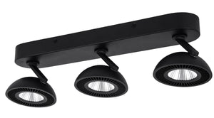 LOOMI SPOT LED 3 LICHTS MAT ZWART  ART NR 24012502/