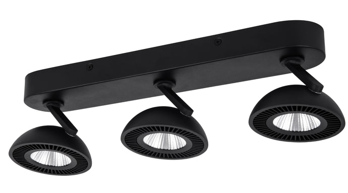 LOOMI SPOT LED 3 LICHTS MAT ZWART  ART NR 24012502/