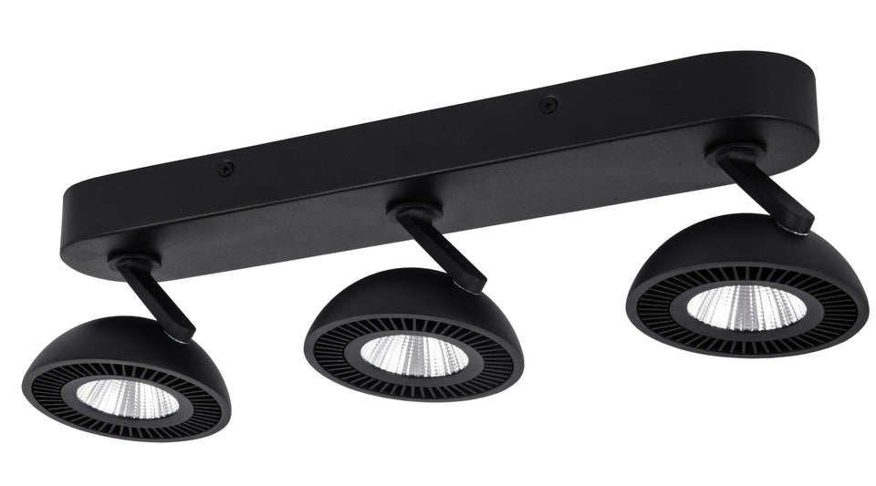 LOOMI SPOT LED 3 LICHTS MAT ZWART  ART NR 24012502/