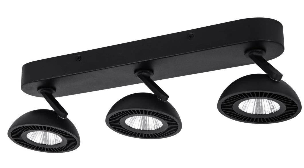 LOOMI SPOT LED 3 LICHTS MAT ZWART  ART NR 24012502/