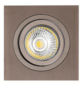 INBOUW SPOT "" NOOM  VIERKANT"" 95MM  KOPER/BRUIN  ART NR: 24014025/