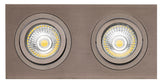 INBOUW SPOT "" NOOM  RECHTHOEK  2-LICHTS "" 190MM  KOPER/BRUIN  ART NR: 24014026/
