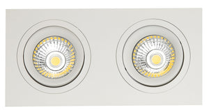 INBOUW SPOT "" NOOM  RECHTHOEK  2-LICHTS "" 190MM  WIT  ART NR: 24014036/