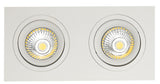 INBOUW SPOT "" NOOM  RECHTHOEK  2-LICHTS "" 190MM  WIT  ART NR: 24014036/