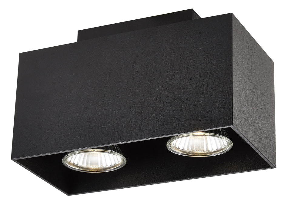 OPBOUW LED SPOT 2 LICHTS DUBO MAT/ZWART  ART NR: 24014246/